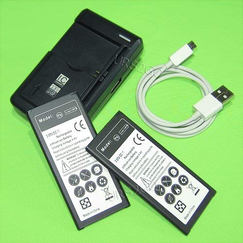 New 2x 3500mAh Standard Battery Universal External Dock Home USB Charger Sync Data Cable for AT&T Samsung Galaxy Alpha SM-G850A Smartphone