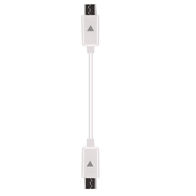 Honggoo Micro USB to Micro USB Battery Power Sharing Cable, Length 20cm (White)