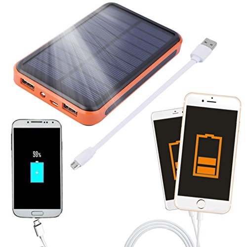 100000mAh - Large Capacity Waterproof Portable Solar Power Bank Dual USB Solar Charger FSS