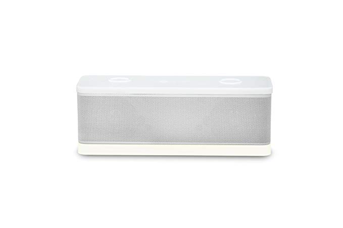 Dexim DEA059-W Soundex Portable Speaker with Bluetooth, Rechargeable Li-Ion Battery and Built-In Mic (White)
