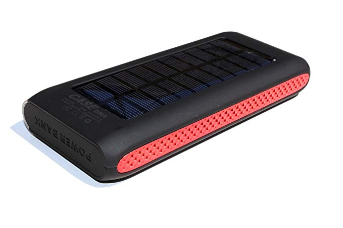 Solar Charger, Waterproof Solar Power Bank Charger 30000mAh Dual USB Slots Portable Solar Charger Solar Power Bank For iPhone Samsung LG HTC Sony Smartphone iPad or Tablets (RED)