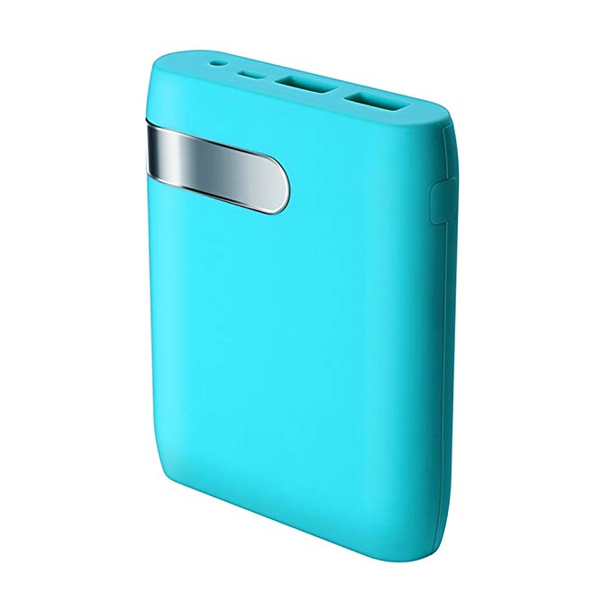 ebai BV5 10400 mAh Power Bank Universal with 5V-3.1A Output USB Phone Charger Blue Compatible Mobile Phone Charger for Samsung iphone