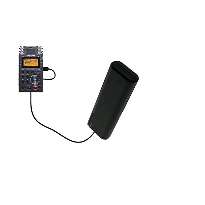 Gomadic Portable AA Battery Pack designed for the Tascam DR-100 MKII - Powered by 4 X AA Batteries to provide Emergency charge. Built using TipExchange Technology