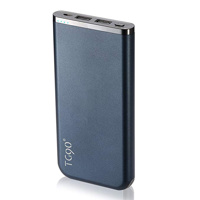 TG90 5000mAh Power Bank Portable Charger Cell Phone External Battery Packs Compatible with iPhone X/8/7 6S/6/5S/5, iPad, iPod, Samsung, HTC, Kindle, Tablets, Android Phone MP3/MP4 Players (Blue)