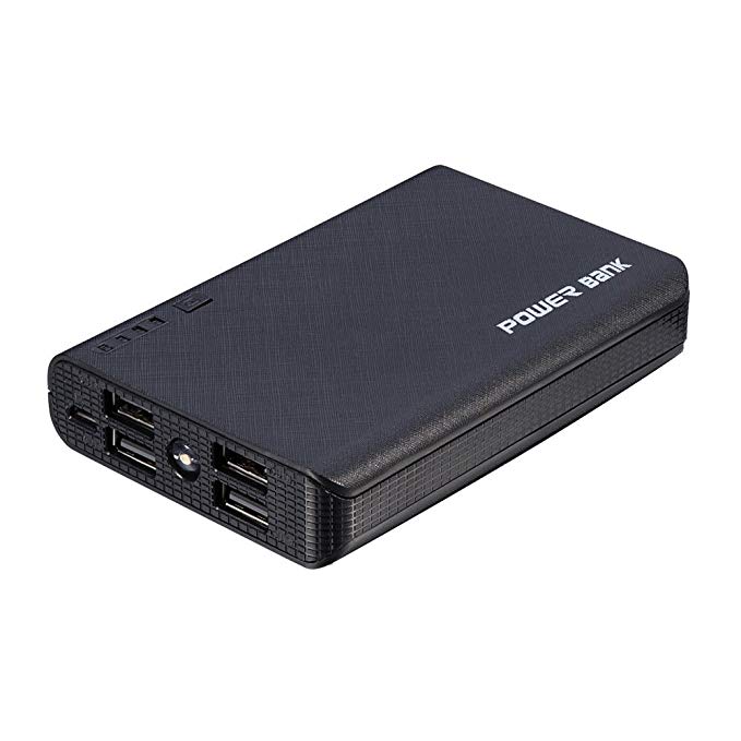 TAVLAR Portable 4USB LED 50000mAh Power Bank External Backup Battery Charger For Phone (Black)