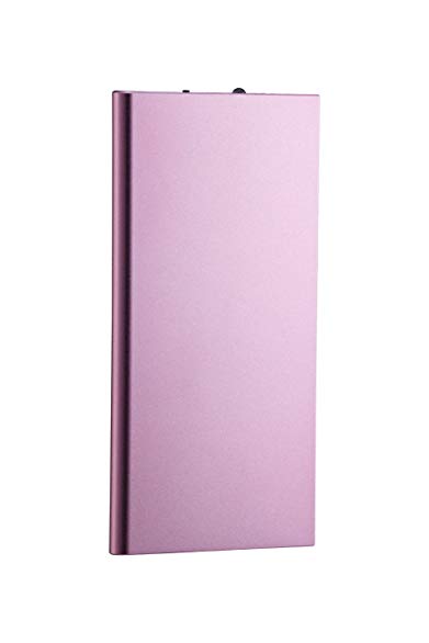 10000mah Ultra Slim Dual USB Output Portable Power Bank External Battery Charger for Iphone Ipad Samsung Galaxy Android Phone Smartphone Tablets Pc Bluetooth Speaker (Light Pink)