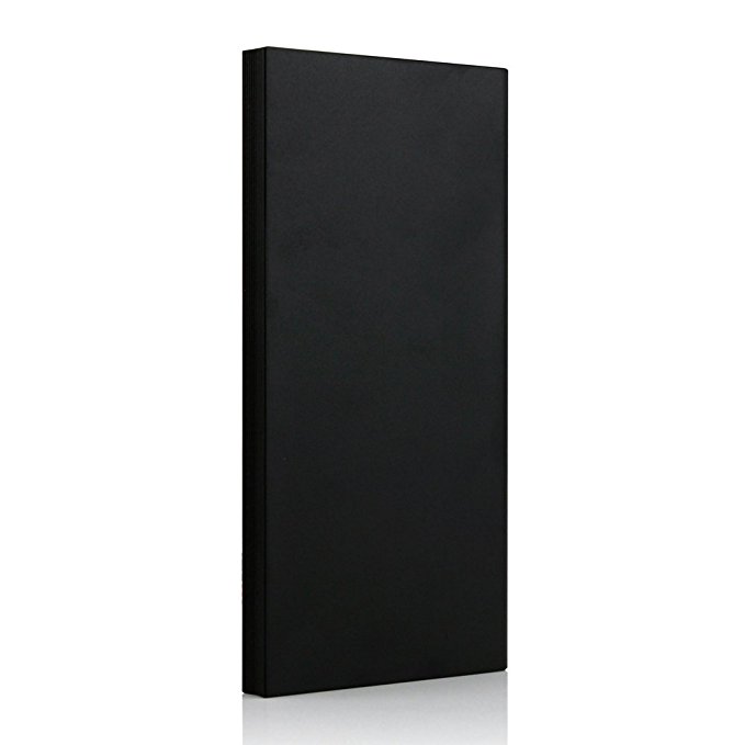 20000mah Double USB Ultra Thin Portable External Battery Charger Power Bank for Mobile Cell Phone iPhone - Black