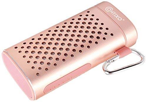 Contixo BT05 Portable Bluetooth Speaker Power Bank | 6,000 mAh Small Compact Travel Size Smartphone Battery Charger Music Player 2-in-1 (Pink)
