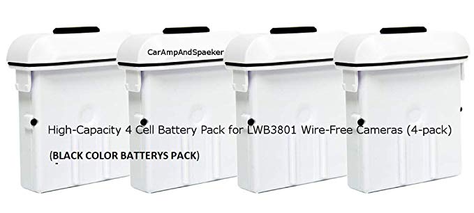 Lorex LWB3801 Wire-Free Cameras High-Capacity 4 Cell Battery Pack (4-pack) ACC4CBATTBW-4PK