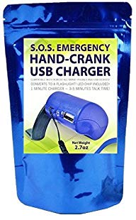 Emergency Power USB Hand Crank SOS Phone Charger Camping Backpack Survival Gear Cell Radio Light