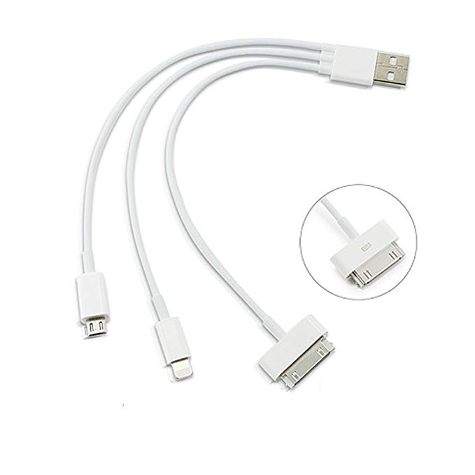 Turbold 3 in 1 Multi USB Charger Cable for All Mobile Devices