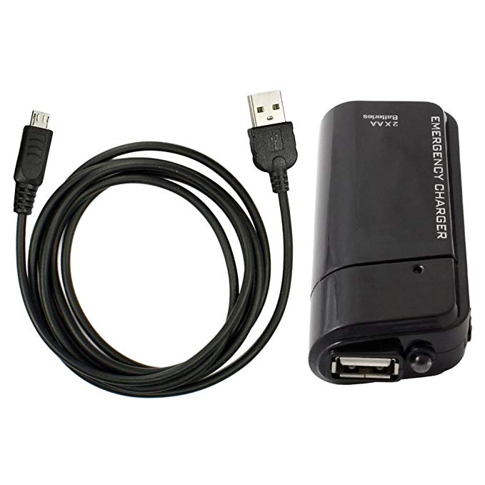 Fenzer Black Micro USB Data Sync Charger Cable Portable Battery Extender for Samsung Galaxy Core Prime